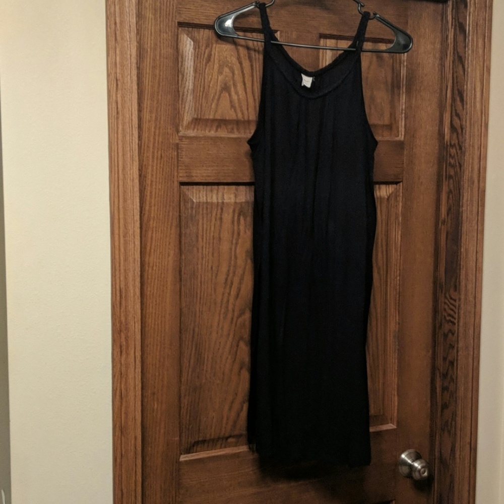 Black Maternity Tunic with Braid Accent Medium